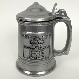 Vintage Carson pewter lidded tankard Amoco award NIC 1989-1990
